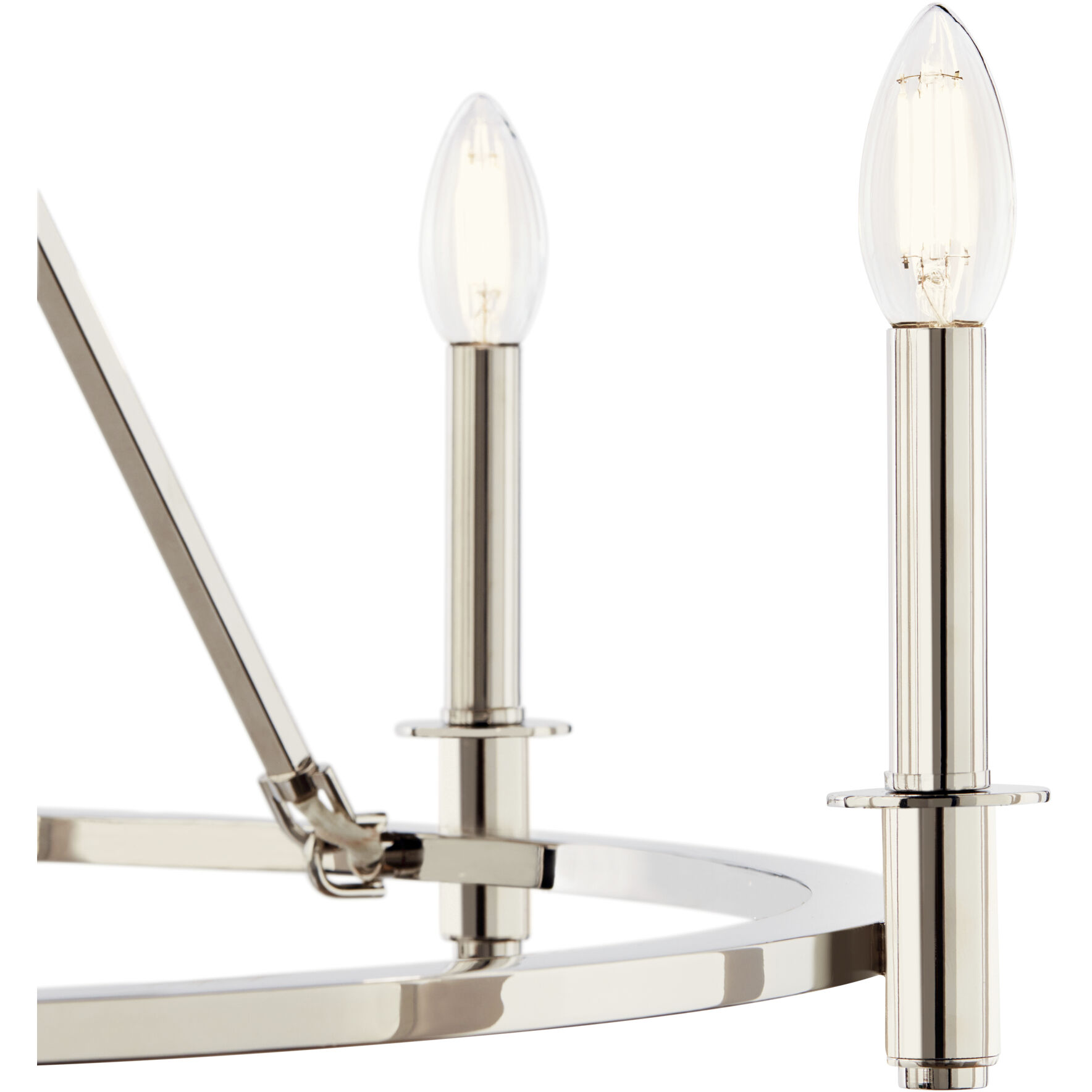 Carrick 6 Light Polished Nickel Chandelier Ceiling Light, 1 Tier Small