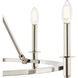 Carrick 6 Light Polished Nickel Chandelier Ceiling Light, 1 Tier Small