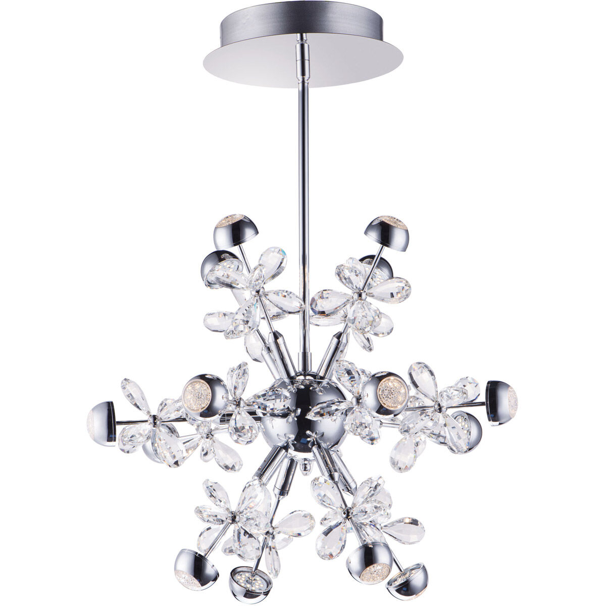 Supernova LED 19 inch Polished Chrome Single Pendant Ceiling Light