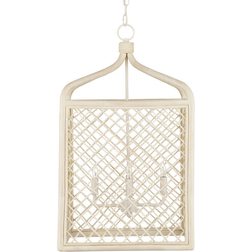 Wanstead 4 Light 16 inch Bleached Natural and Vanilla Lantern Chandelier Ceiling Light 
