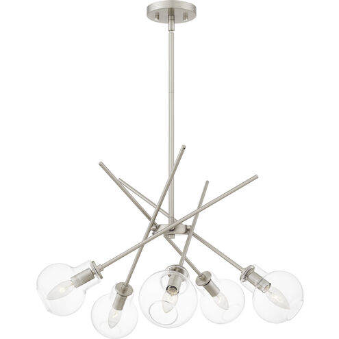 Asha 5 Light 26 inch Brushed Nickel Chandelier Ceiling Light