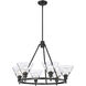Yep Orwell 6 Light 29 inch Matte Black Chandelier Ceiling Light in Clear Glass