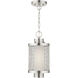 Nottingham 1 Light 9 inch Brushed Nickel Outdoor Pendant Lantern
