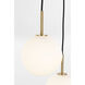 Richard June Sorelle 6 Light 48.35 inch Estate Brass Linear Chandelier Ceiling Light in Standard