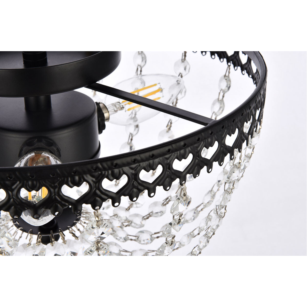 Kylie 3 Light 14 inch Black Flush Mount Ceiling Light