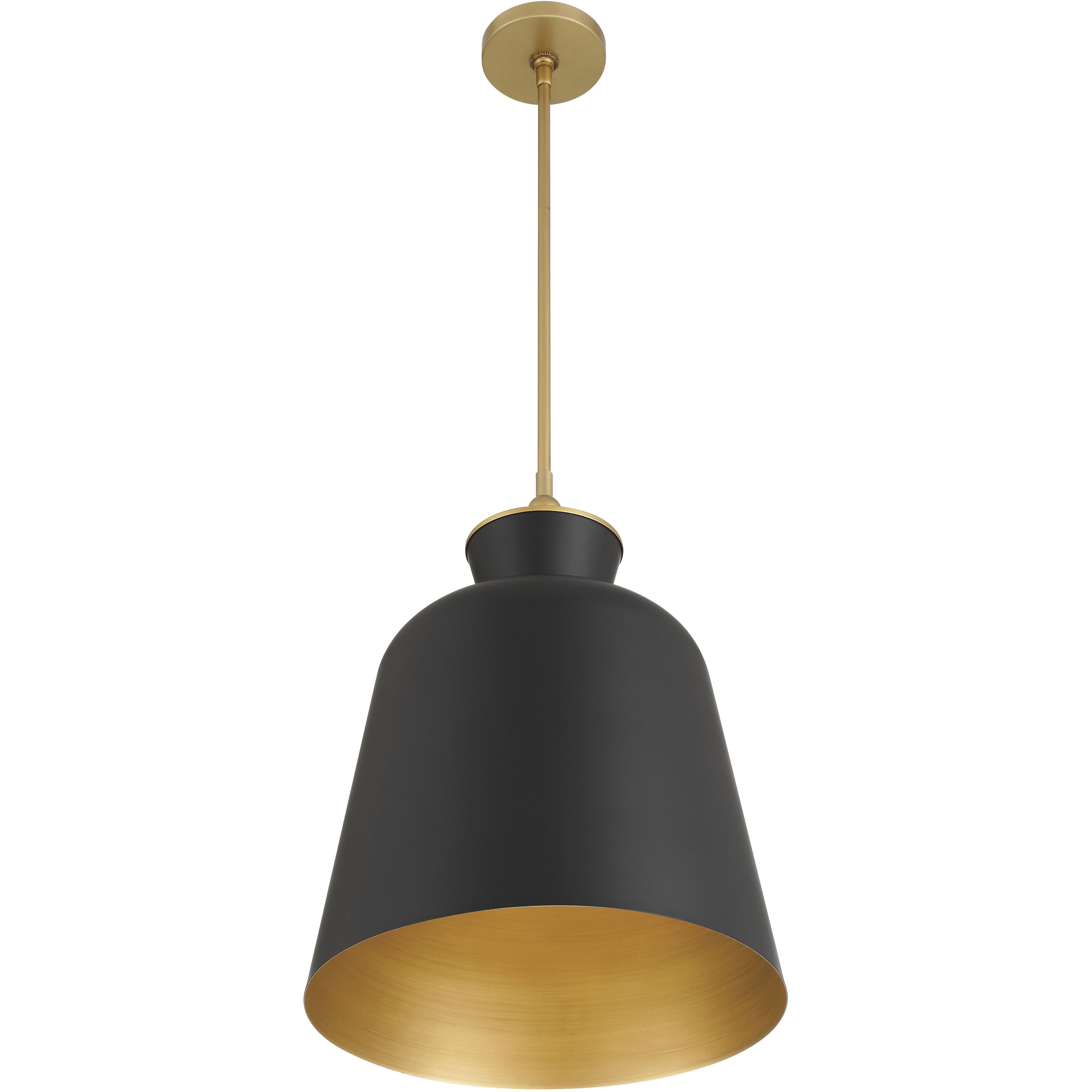 Holloway 1 Light 15 inch Legacy Brass and Dark Matte Black Pendant Ceiling Light