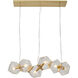 Canada 6 Light 12 inch Brass Gold Chandelier Ceiling Light