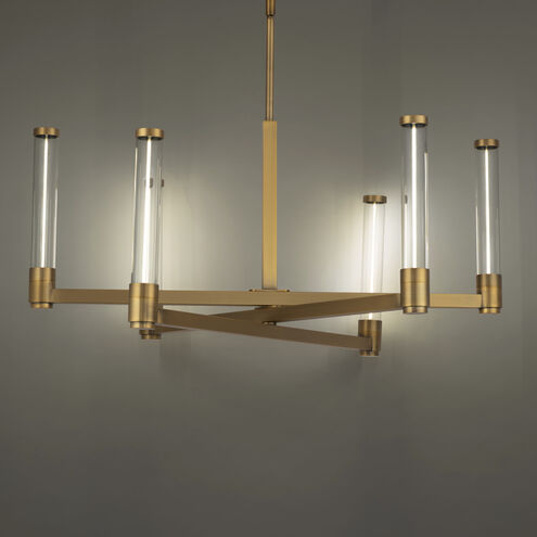 Jedi LED 27 inch Aged Brass Chandelier Ceiling Light, dweLED
