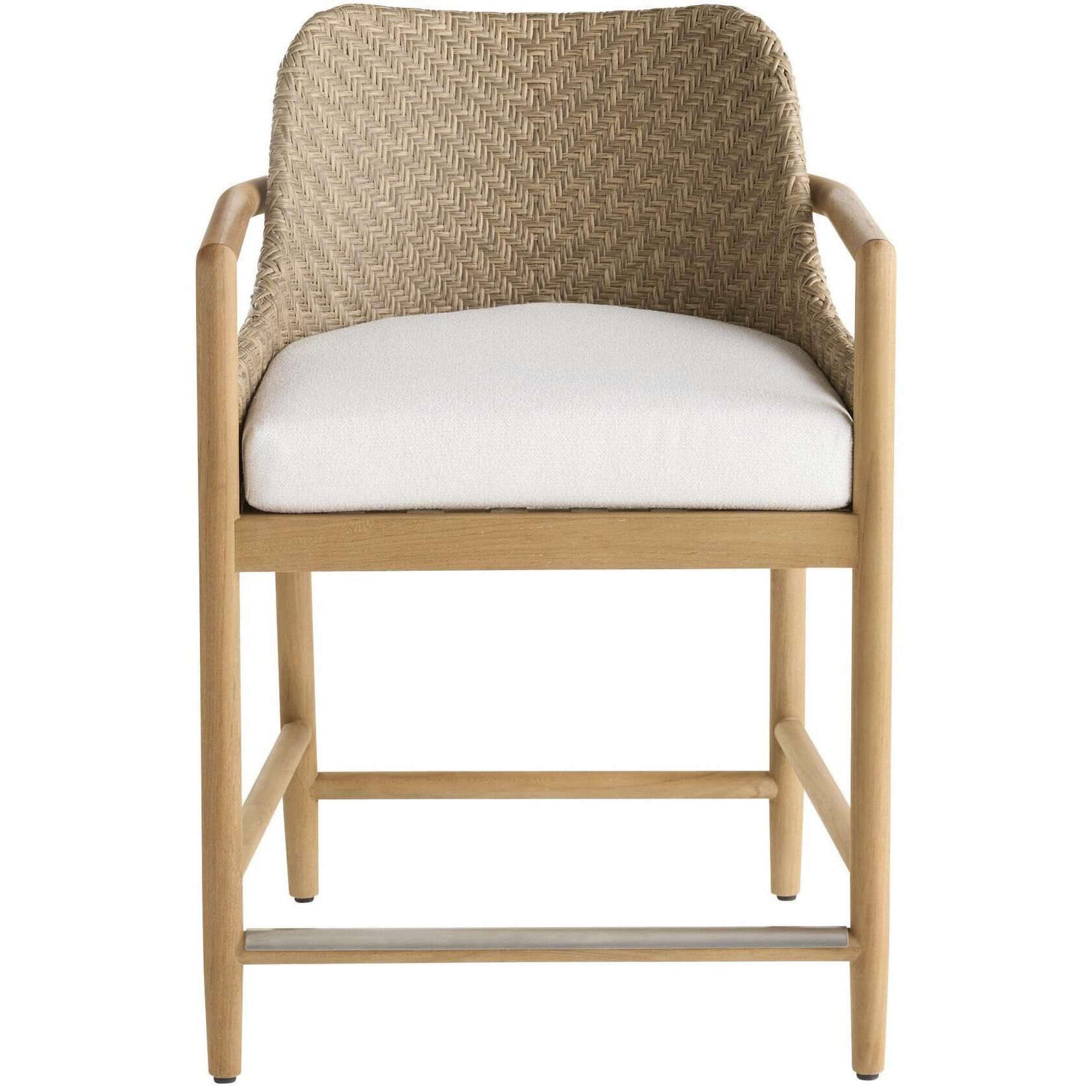Chilton 36 inch Pearl and Dark Blonde with Natural Outdoor Counter Stool