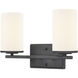 Verlana 2 Light 14 inch Matte Black Bathroom Vanity Light Wall Light