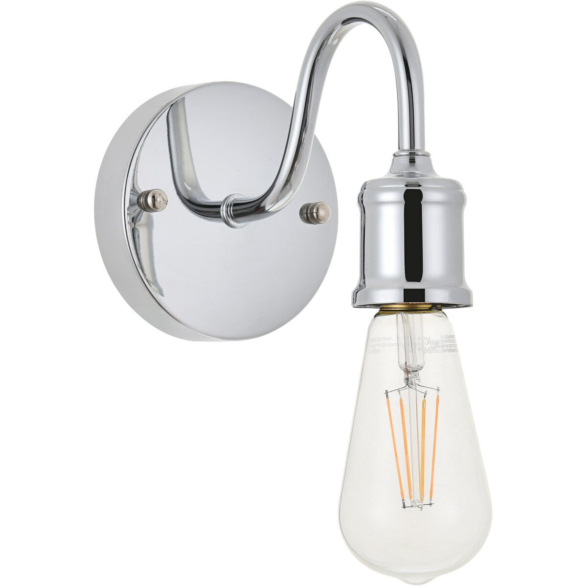 Serif 1 Light 5 inch Chrome Wall Sconce Wall Light