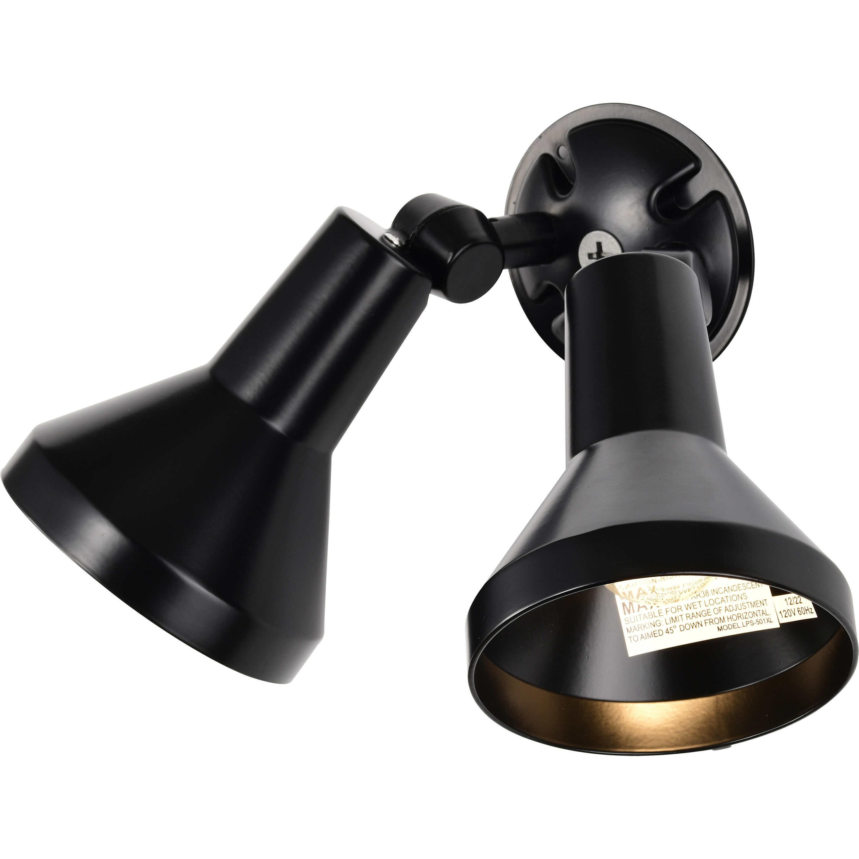 Brentwood 2 Light 5 inch Black Outdoor Flood Light