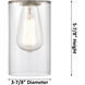 Ballston Clymer 3 Light 36 inch White and Polished Chrome Island Light Ceiling Light in Clear Glass, Ballston