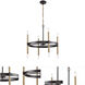 Notre Dame 6 Light 24 inch Oil Rubbed Bronze and Gold Chandelier Ceiling Light
