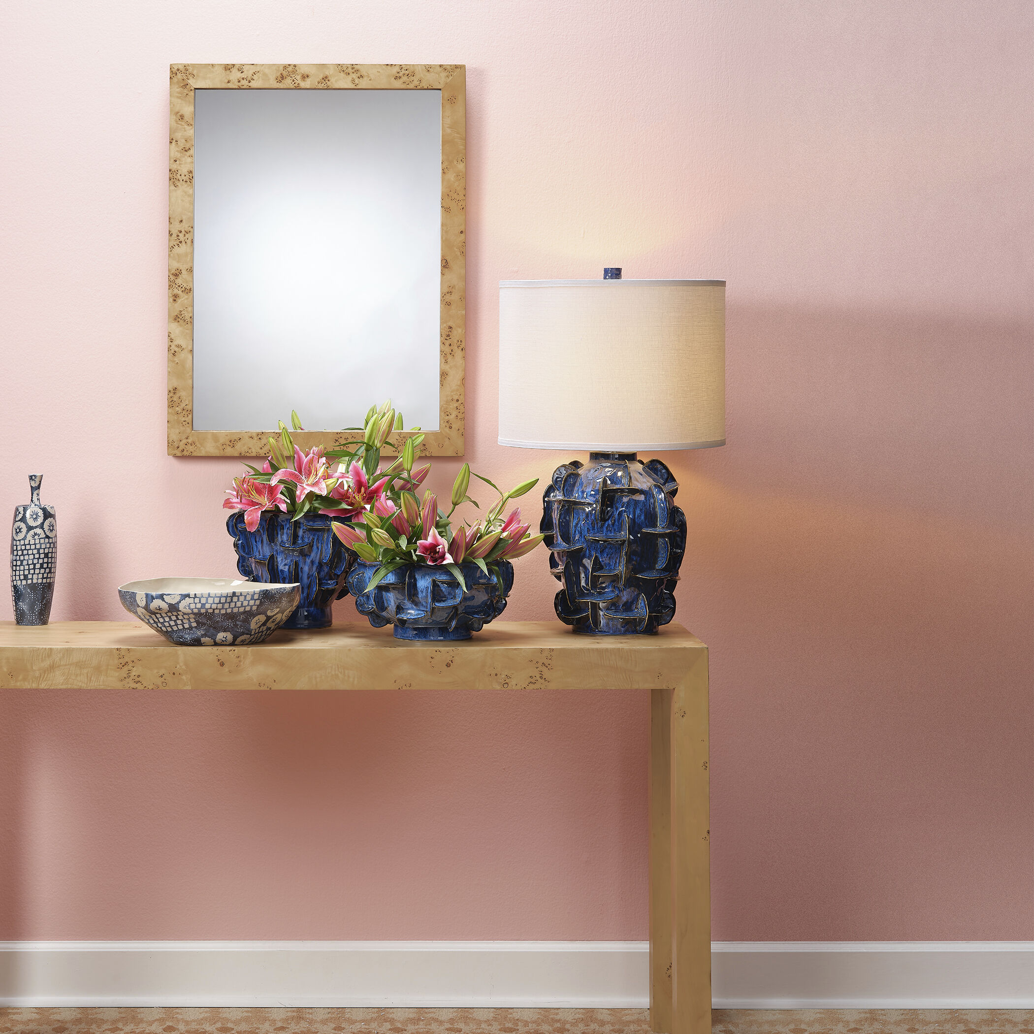 Helios 30.5 inch 150.00 watt Cobalt Blue Table Lamp Portable Light