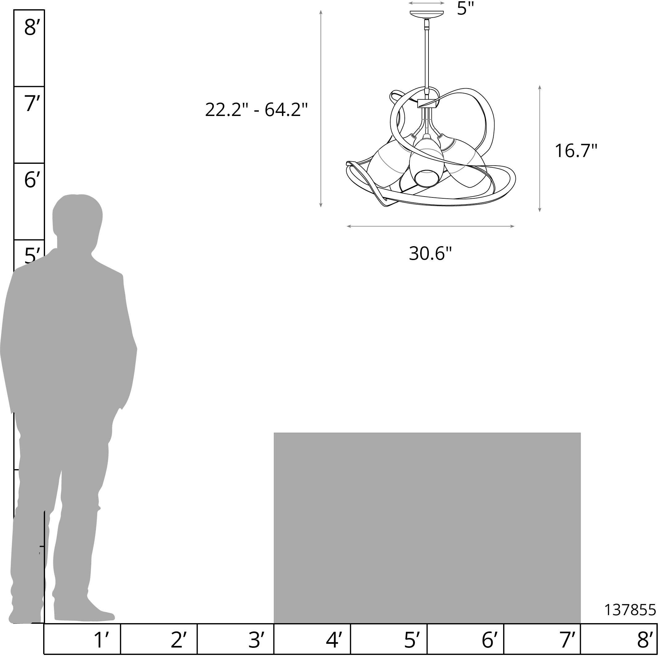 Nest 3 Light 30.6 inch Sterling Pendant Ceiling Light