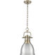 Yep Duncan Pendant Ceiling Light in Aged Brass, Pewter, Small