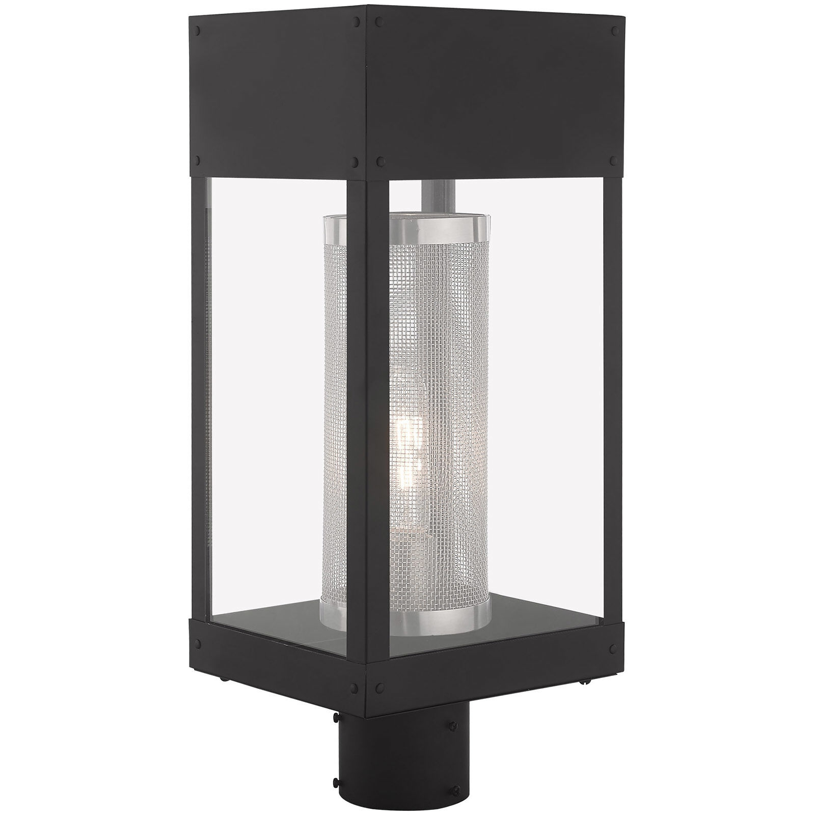 Franklin 1 Light 19 inch Black Outdoor Post Top Lantern