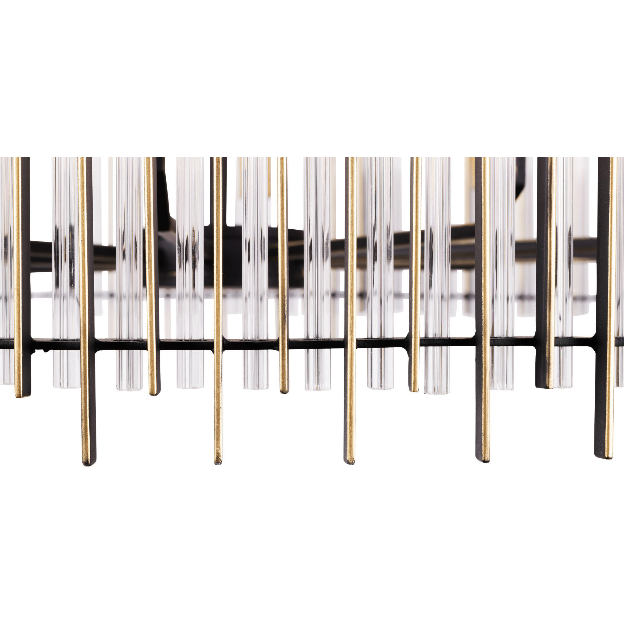 Park Row 10 Light 40 inch Matte Black and French Gold Pendant Ceiling Light, Smithsonian Collaboration