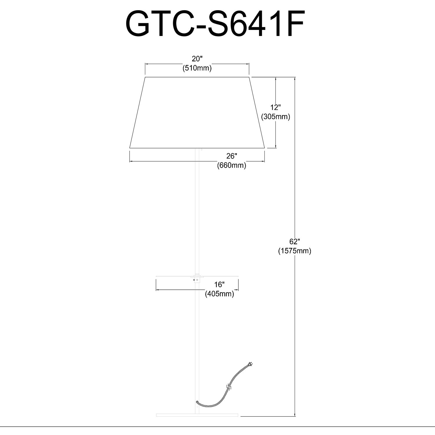 Gretchen 62.75 inch 150.00 watt Matte Black Floor Lamp Portable Light, Square