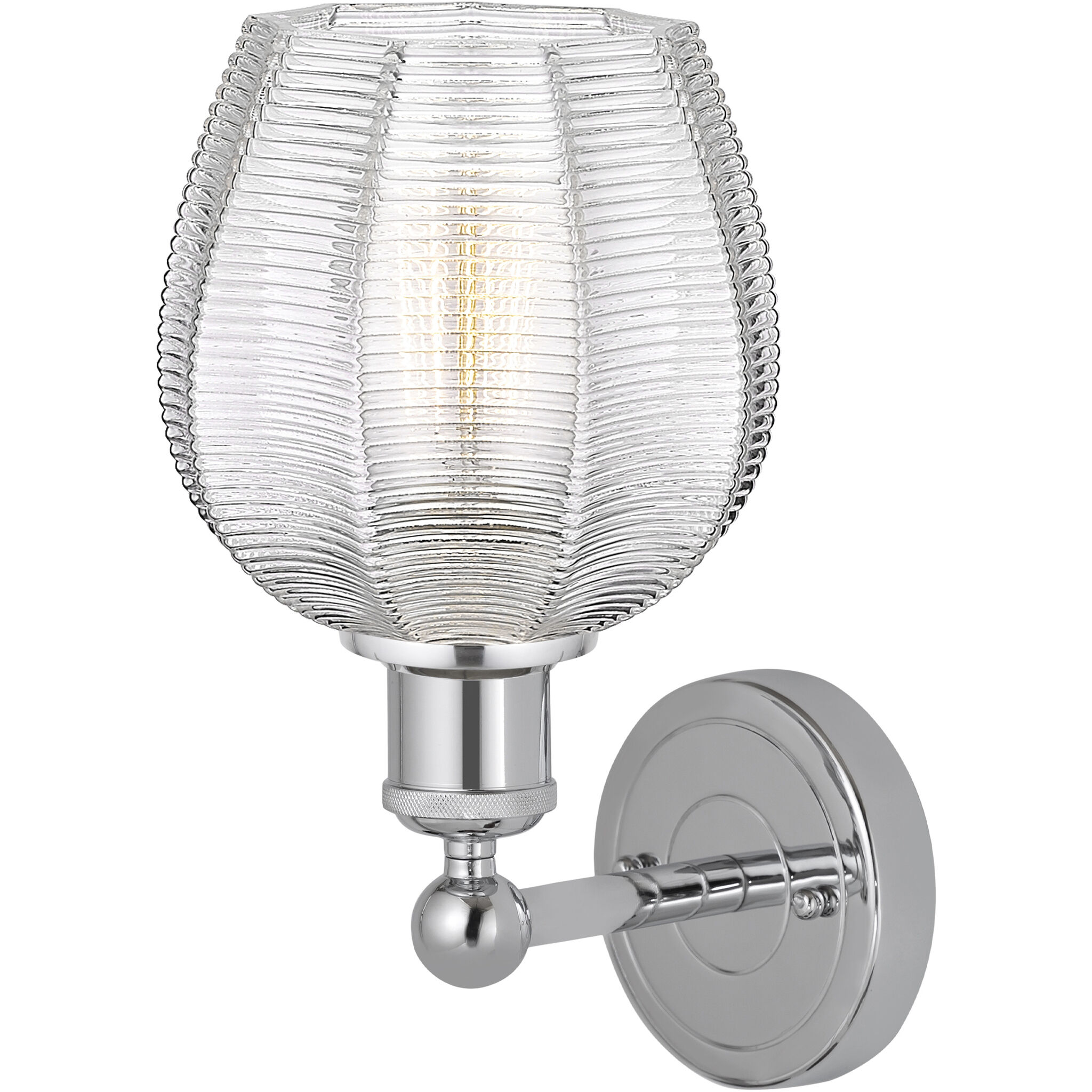 Edison Norfolk 1 Light 6 inch Polished Chrome Sconce Wall Light in Clear Glass