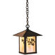 Evergreen 1 Light 9 inch Antique Brass Pendant Ceiling Light in Gold White Iridescent, Hummingbird Filigree