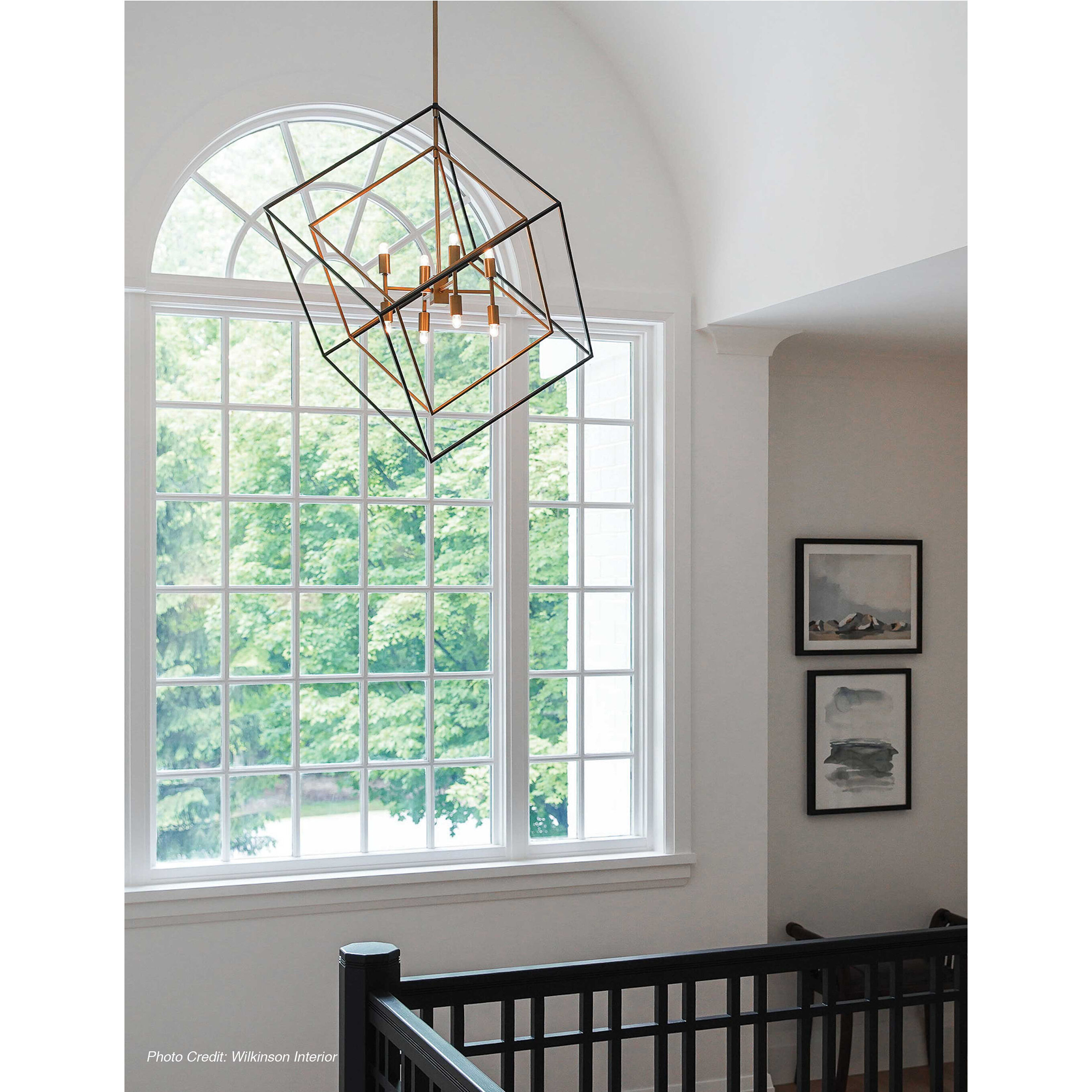 Kappa LED 27 inch Vintage Bronze with Matte Black Pendant Ceiling Light in Vintage Brass and Matte Black