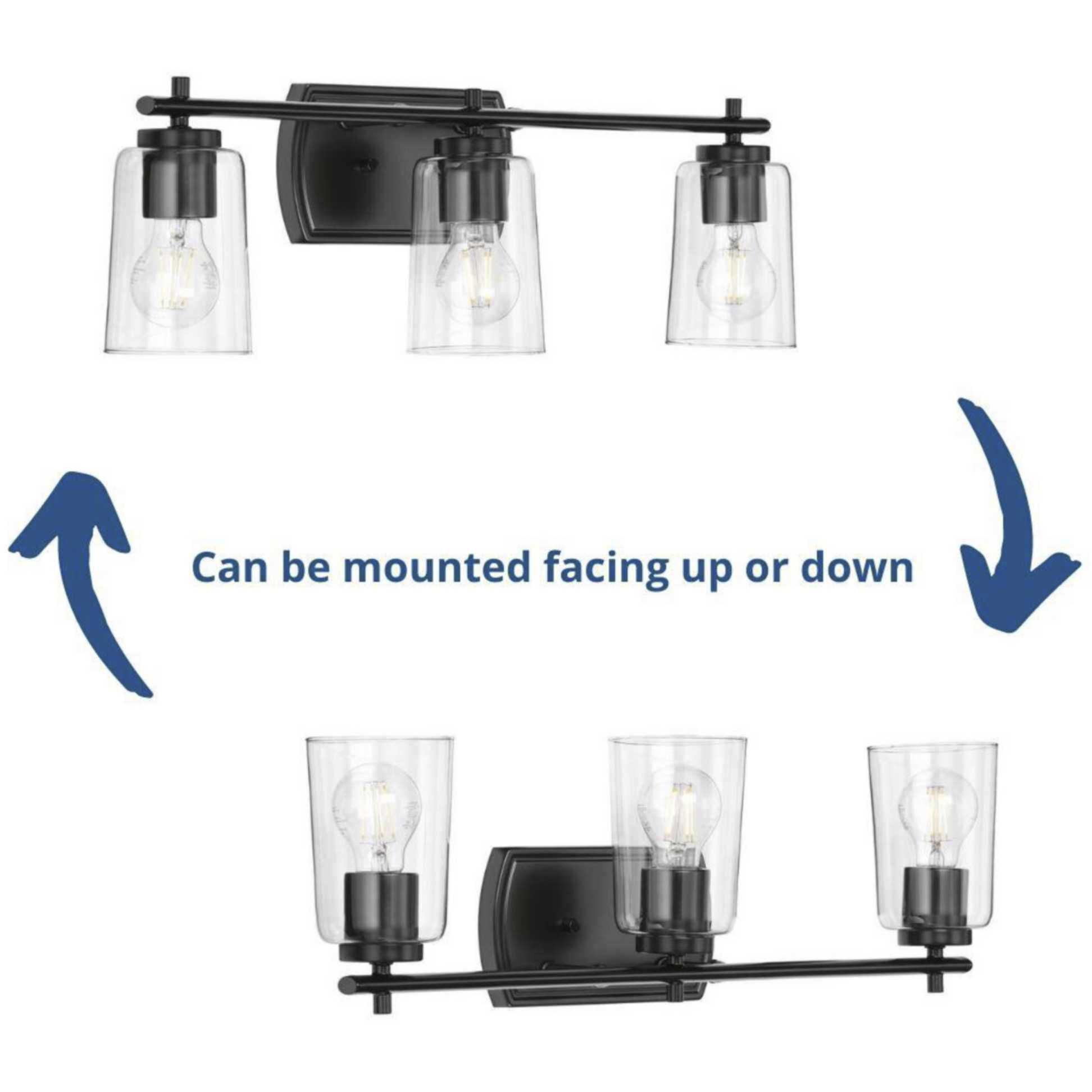 Adley 3 Light 23 inch Matte Black Bath Vanity Wall Light