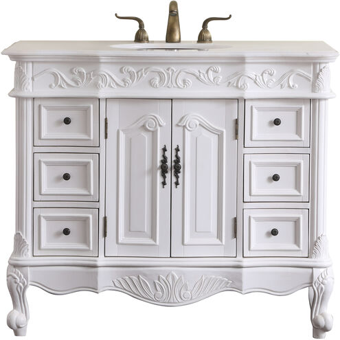 Oakland 84 X 22 X 72 inch Antique White Vanity Sink Set