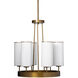 Kingdom LED 28 inch Antique Brass Chandelier Ceiling Light
