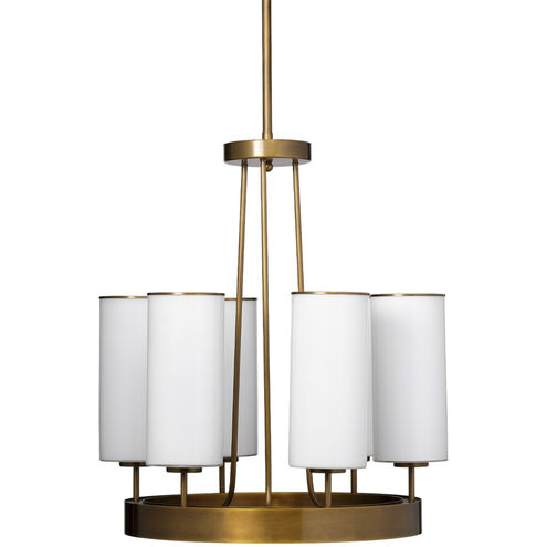 Kingdom LED 28 inch Antique Brass Chandelier Ceiling Light