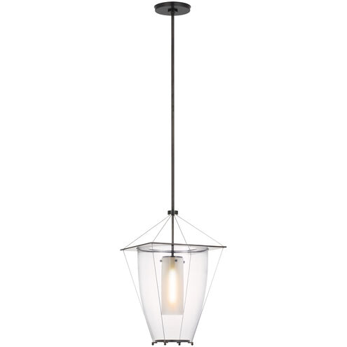 Ray Booth Ovalle LED 13 inch Bronze Lantern Pendant Ceiling Light