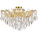 Maria Theresa 6 Light 24 inch Gold Flush Mount Ceiling Light in Royal Cut