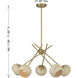 Jasper 5 Light 27.38 inch Warm Brass Chandelier Ceiling Light