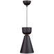 Tempo LED 8 inch Matte Black and Brass Pendant Ceiling Light