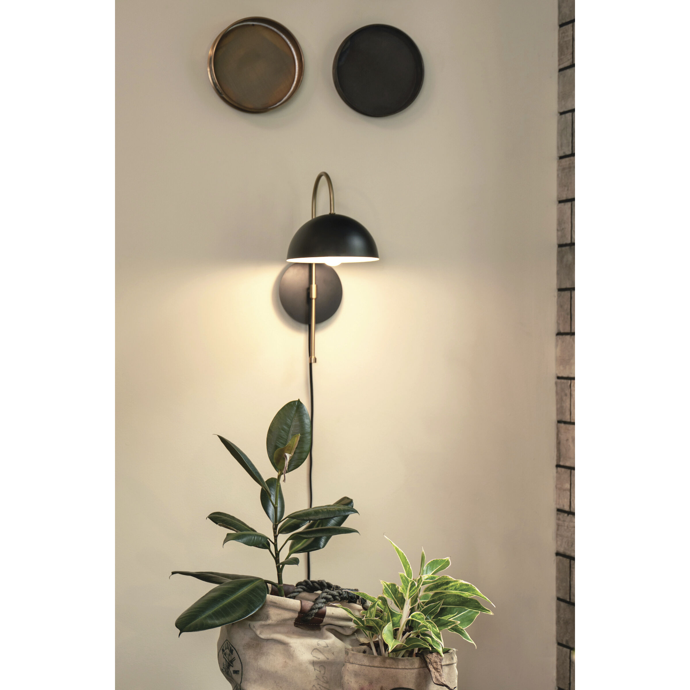 Lou LED 8 inch Black Sconce Wall Light