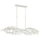 Broche 6 Light 50.5 inch Matte White Linear Chandelier Ceiling Light