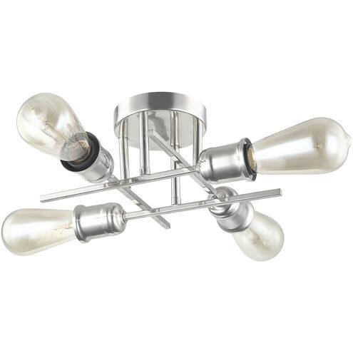 Nebraska LED 18 inch Burnished Chrome Semi-Flush Mount Ceiling Light