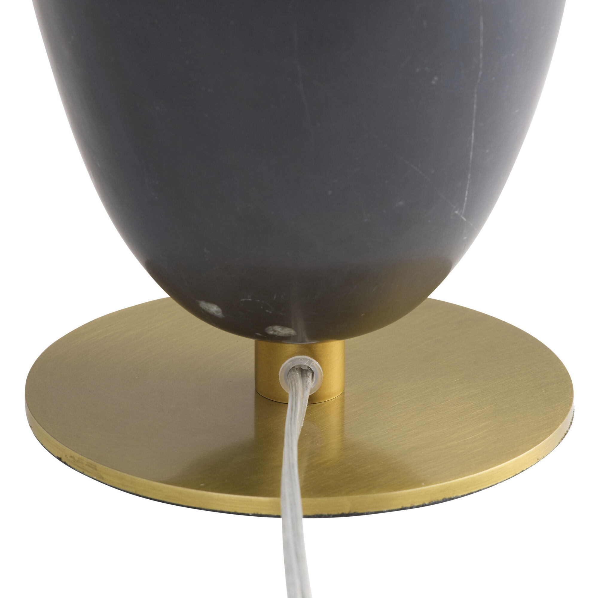 Aubrey 26.5 inch 150.00 watt Black and Gray Flower Marble with Antique Brass Table Lamp Portable Light