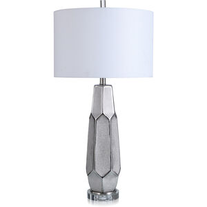 Zara 34 inch 150.00 watt Silver Table Lamp Portable Light