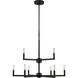 Fullton 9 Light 30 inch Midnight Black Chandelier Ceiling Light