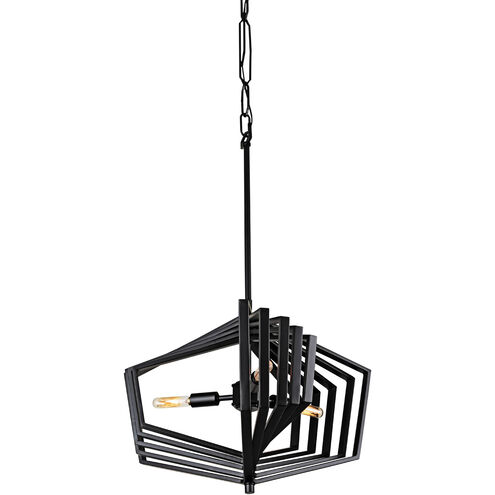 Gymnast 3 Light 20 inch Black Pendant Ceiling Light