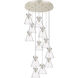 Newton Cone 12 Light 27.25 inch Polished Nickel Multi Pendant Ceiling Light in Clear Glass