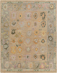 Kars 120 X 96 inch Orange Rug, Rectangle
