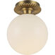 Alora Mood Otis 1 Light 7.88 inch Brushed Gold Semi-Flush Mount Ceiling Light