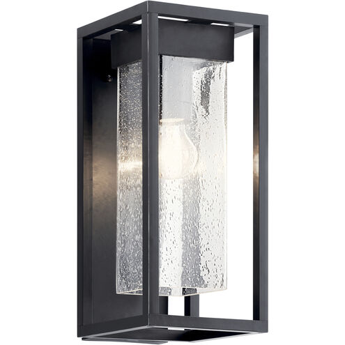 Mercer 1 Light 16 inch Black with Silver Highlights Outdoor Wall, Medium