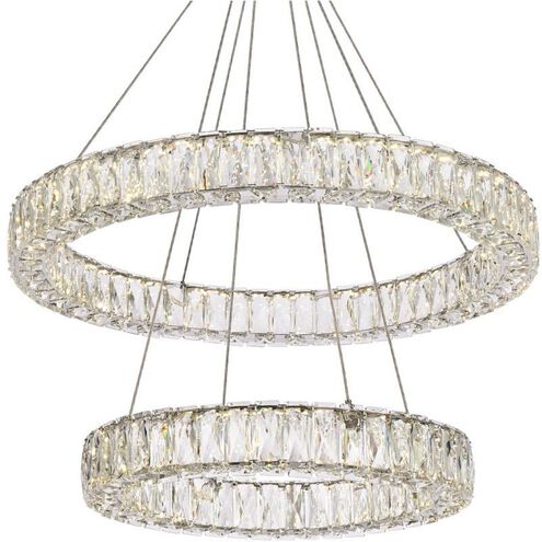 Monroe 2 Light 28 inch Chrome Chandelier Ceiling Light