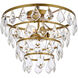 Ella 3 Light 14 inch Brass Flush Mount Ceiling Light