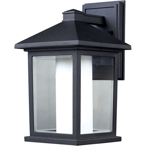 Mesa 1 Light 14 inch Black Outdoor Wall Light