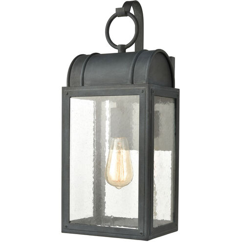 Carnelian 1 Light 19 inch Aged Zinc Outdoor Wall Sconce